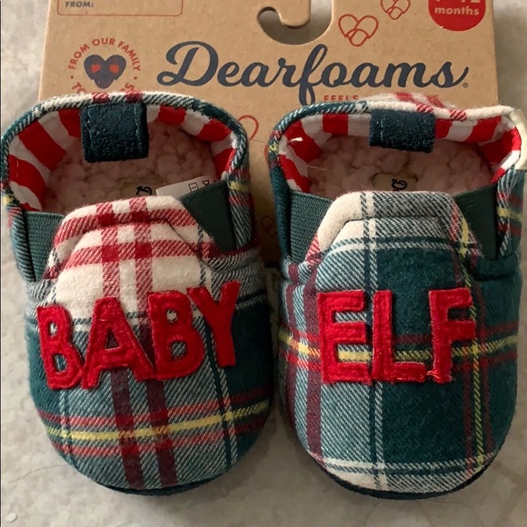 Dearfoams Baby Slippers ❤️💚🎄 - Picture 1 of 4